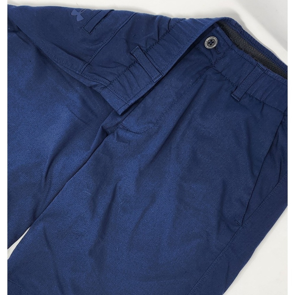 Under Armour Match Play Golf Shorts Men 32 Blue Chino Stretch Gripper Waist 9.5"
